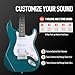 Ktaxon 39 Inch Electric Guitar Kit for Beginner, HSS Pickups 6 String Solid-Body Full Size Adults Electric Guitars W/Amplifier, Bag, Strap, Cable, Accessories - Lake Blue