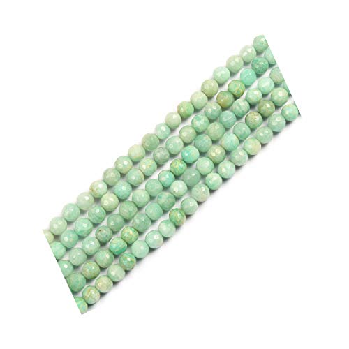 Perles Amazonite naturelle 8mm facettées pour concevoir un cadeau personnalisé fait main unique