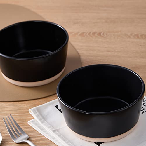 Stone Lain Jules Stoneware 16-Piece Round Dinnerware Set, Black,16-Piece Service For 4 #TOP4