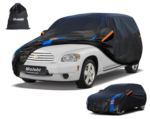 Image of Custom Fit SUV Car Cover for Chevrolet Chevy HHR, Upgraded Waterproof All Weather Outdoor Auto Cover with Driver Door Zipper & Mirror Pockets, UV /Snow /Dust Protection