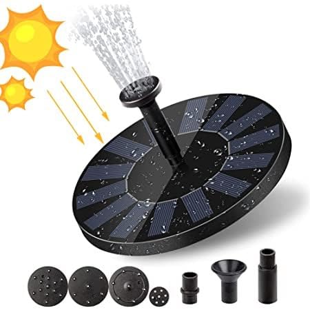 VishBin Solar Bird Bath Fountain Pump, 2.5W Solar Bird Bath Fountain with 6 Nozzles, Solar Powered Water Fountain Pump, Solar Fountain Pump for Birds - Multicolor - Pack of 1 (B0D63MXRJ5) Amazon Price History, Amazon Price Tracker
