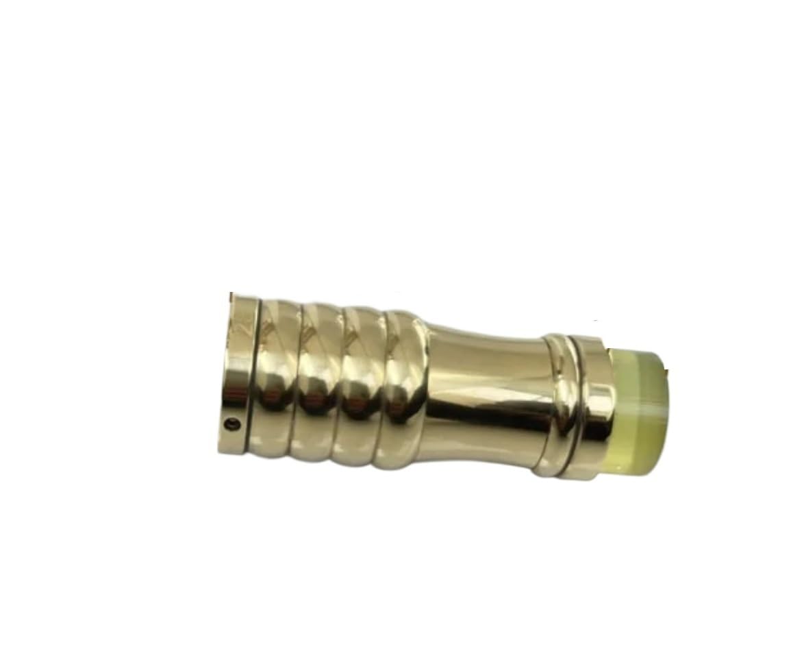 Brass Cane Crutch Tip with Anti-Skid Rubber Pad for Hiking Pole Chair Leg Feet Replacement(Inner Dia.19MM,1 Pc)