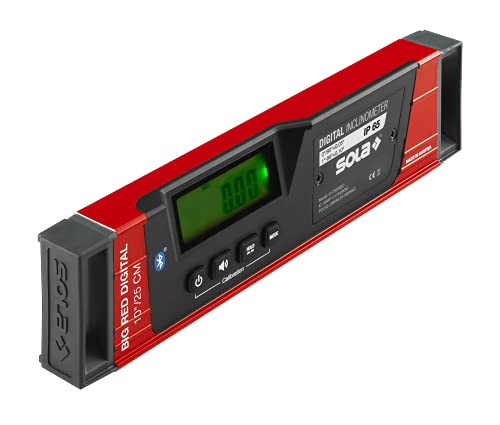 Image of SOLA LSB10DBT Digital Level & Inclinometer with Bluetooth, Big Red, 10-inch