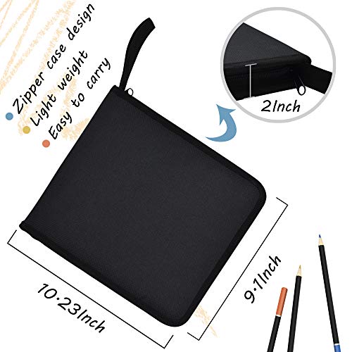 Orionstar 44 PCS Drawing Art Supplies Set - Colored Drawing Pencils Set - Sketching, Coloring, Graphite Pencils with Portable Case, Professional Art Kit for Adults, Artists and Beginners