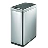 EKO Phantom Sensor Mülleimer Mülltrennsystem 2x20L (27 x 46 x 65.5 cm, zwei Fächer, patentiertes Design, Dämpfer-System, Fingerabdruck frei, Abfallbeutelfixierung), Edelstahl matt