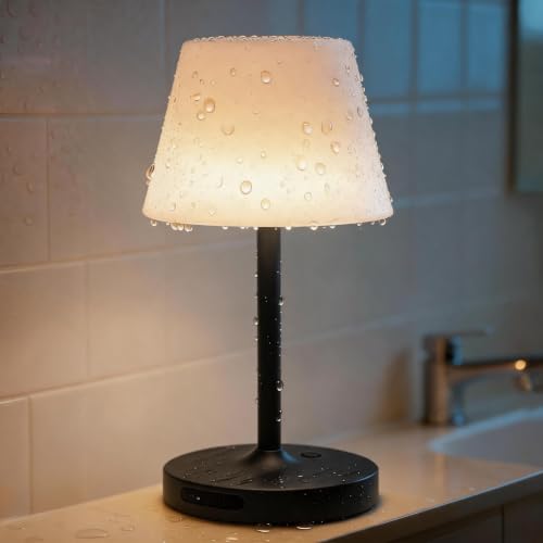 Image of SAIWEYA Outdoor Waterproof Shower Lamp, 8000mAh Rechargeable Bathroom Lamp