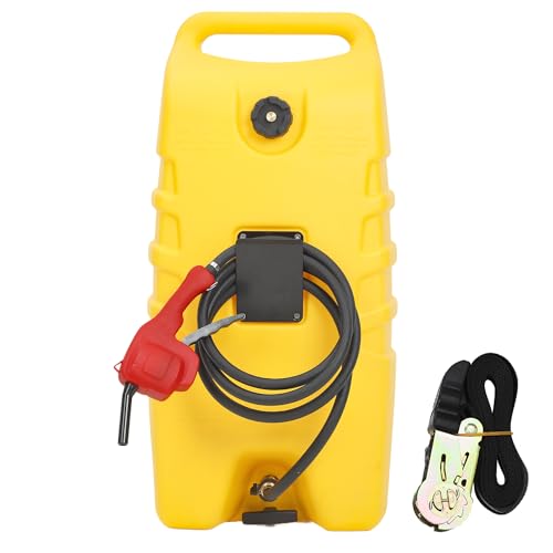 Garvee Caddy à carburant portable 53L – Pompe manuelle efficace – Tuyau trois mètres, vannes anti-fuite – Essence carburant, mobilité accrue pour voiture,...