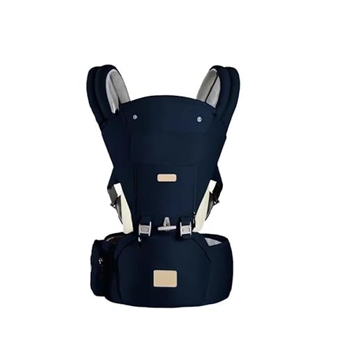 SHARK BLUE Bolsa Canguru, Ergonômica, 12 Posições, 3 Em 1, 3 Bolsos Externos, Bebês 0 a 36 Meses, Ca