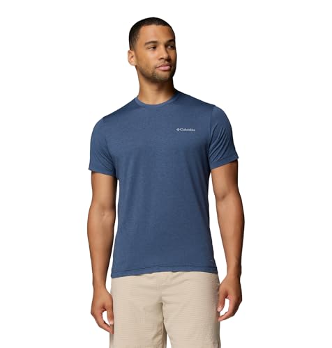 Columbia Men's Parsons Point Short Sleeve Logo Tee, Collegiate Navy/Heather, XX-Large