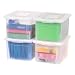 IRIS USA, Inc. FB-21EE Letter and Legal Size File Box, Medium, Clear, 4 Pack