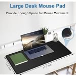 Extra Large Mouse Pad 31.5 x 11.8 in, Gaming Mousepad with Stitched Edges, Premium Microfiber Cloth Surface, Waterproof Non-Slip Base Keyboard Desk Mat for Home Office Gaming, Black - Image 5