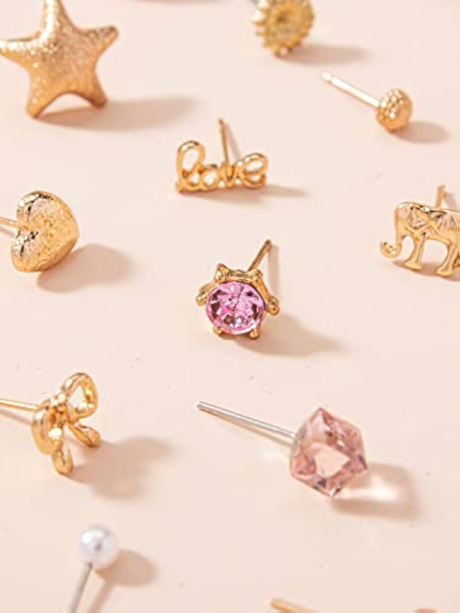 30 Pairs Women's Stylish Crystal Pearl Earrings Combo Set