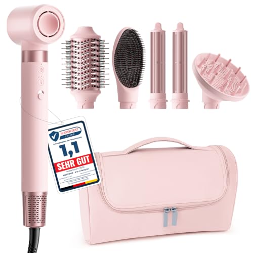 MESCOMB 6-in-1 Airstyler, Hairstyler mit Auto-Wrap Lockenstab...