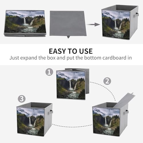 Boîtes de rangement durables et pliables au motif cascade