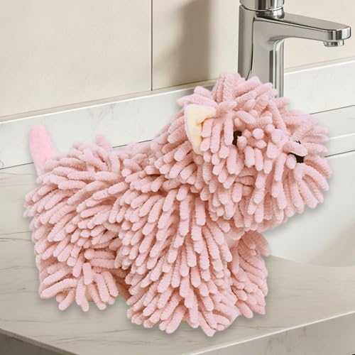 Toalla de mano para baño con dibujos animados, tejido absorbente multiusos de hogar 3