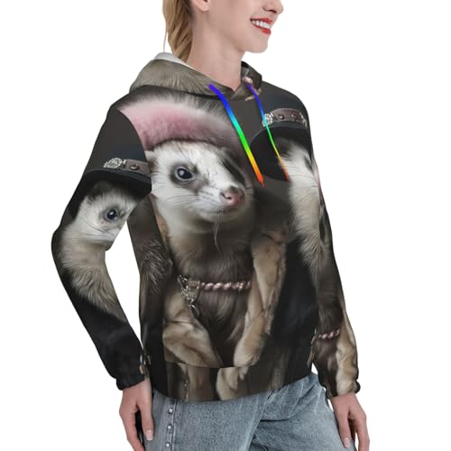 Sweat à capuche furet femme EdWal : le pull ample qui cache les rondeurs - 3