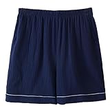 [BIIYUHN] ショートパンツ レディース 綿100% ルームパンツ ダブルガーゼ ルームウェア ハーフパンツ 吸汗速乾 快適 涼しい お祝い プレゼント 春 夏 秋 M