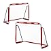 Produktbild Relaxdays Fußballtor Garten, 2er Set, Kinder & Erwachsene, HBT: 110 x 150 x 75 cm, Metall, stabile Tore für Fußball, rot