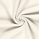  Tissu Bouclette Astrid Uni Blanc - Par 50 cm