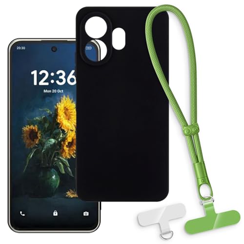 OAGELIM 2-in-1�ی�P�[�X�ƃ��X�g�X�g���b�v TCL NxtPaper 70 Pro 5G �Ƃ̌݊������� ���O���\�ȃ��j���[�h�t���d�b�J�o�[�A����~�ߕ����h�~�O���b�v�n���h�� (�u���b�N + �O���[��)
