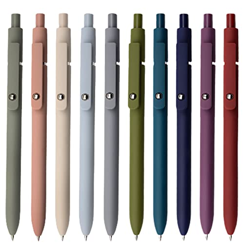 Gel-Pens-10-Pcs-05mm-Fine-Point-Smooth-Writing-Pens-Cute-Pens-High-End-Series-Black-Ink-Pens-for-Journaling-Note-Taking-School-Office-Supplies-for-Women-Men-10-Pcs-Mixed-colors