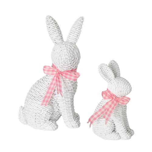 Sullivans White Easter Bunny Set of 2, 4" & 5"