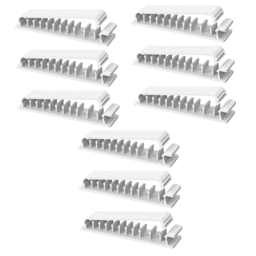 Gadpiparty 9pcs Cord Organizer Clips under Desk Cable Management Adhesive Cord Clamps Desk Cable Wire Clips miniatura 1