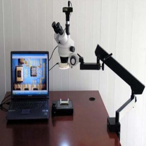 Image of AmScope Trinocular Zoom Microscope, 54-Bulb LED, 5MP Camera