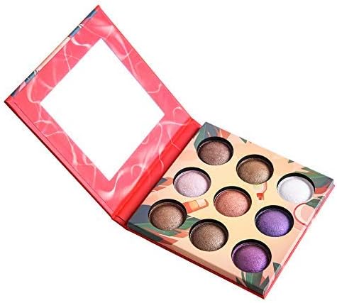 9 Color Smokey Mineral Beach Baked Makeup Eyeshadow Palette (001)