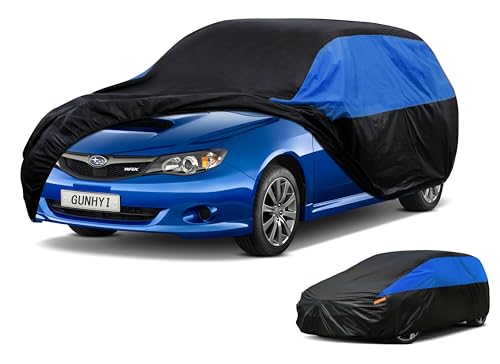 Image of GUNHYI Car Cover Custom Fit WRX Impreza Hatchback Waterproof All Weather, Lightweight Full Car Cover Outdoor Sun UV Rain Dust Snow Wind Protection.