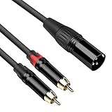 Vergoldeter XLR- und Cinch-Stecker. Hochwertiges Metall mit Gehäuse-Einbrennlackierung macht das Kabel langlebiger als Nickel oder andere Materialien