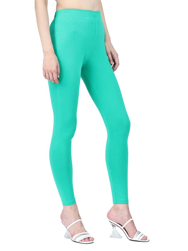 Image of Robinbosky Premium Stretchable Cotton Ankle Legging for Women | Suitable for Formal wear & Casual wear | High-End Elastic Makes The Leggings Squat Proof and Durable for Travel, Yoga, & Workout.