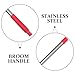 SECFOU Stainless Steel Mop Handle Extension Rod, Metal Mop Pole Replacement with 4-Section Detachable Design, Heavy Duty Broom Rod for Household and Industrial Floor Cleaning