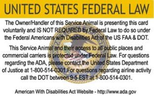 Custom Service Dog ID Tag