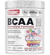 BASIC SUPPLEMENTS BCAA Powder, Instantized Formula with 7g BCAAs, 2:1:1 Ratio, 450mg of Electroly...