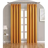 cortinas amarillas comedor Tamaño:cada panel de cortina tiene 2 piezas en una paquete (sin anillas o ganchos en paquete).