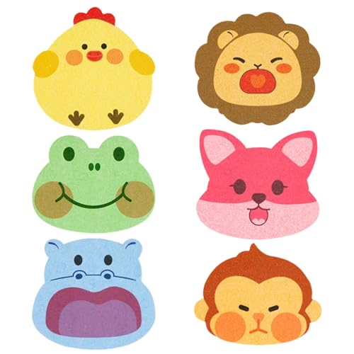 hommova 6 PCS Animal Shapes Baby Sponges for Bath Cute Baby Bath Sponge for Toddler Infan Natural Soft and Comfortable