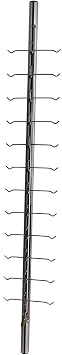 Eyeglasses Display Rack, 10Pcs 1.1m Lockable Sunglasses Display Rod Wall Mounted 12 Frame Eyeglass Stand Eyewear Holder Organizer Storage without Lock 10Pcs 3.6ft H, Hold 12 Frames with Lock