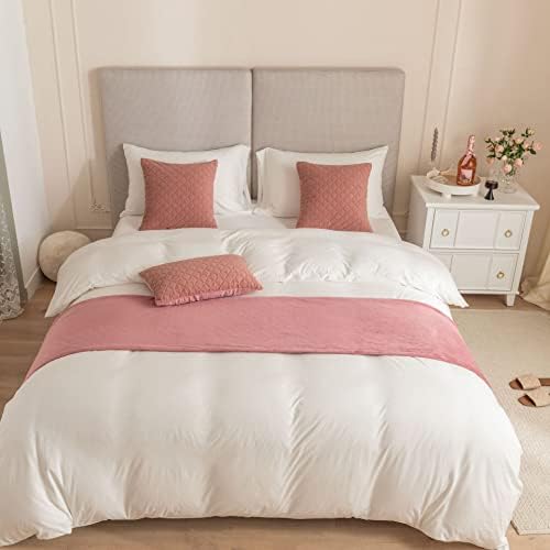 Eseriallen Bed Runner King Size,Pink Bed Runner For of Luxury Hotel Grade 240X45cm for 1.8m Bed
