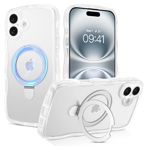 GaoBao Cover Magnetica per iPhone 13/iPhone 14, [Compatibile con MagSafe] Custodia Traslucida Opaca Protettiva Sottile Antiurto Retro Resistente Anti-Scivolo Case per iPhone 14 e iPhone 13, Marrone