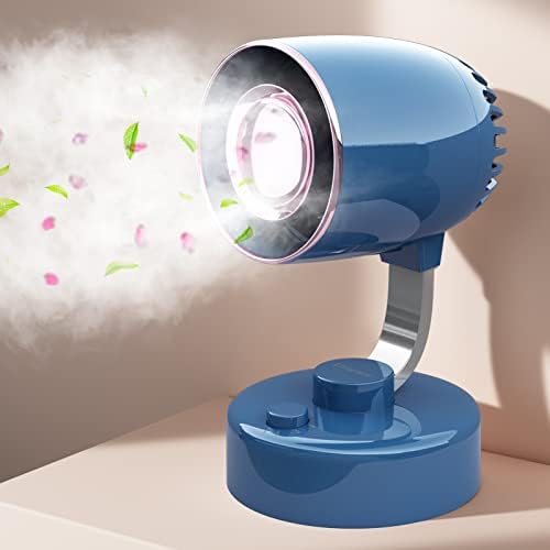 Elingmor Desk Fan, Turbo Force Tabletop Fan with Aromatherapy Diffuser, 120 Degree Pivoting Head, Portable Quiet 4-speed Air Circulator Fan, Samll but Powerful, for Bedroom Home Office