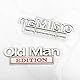 Old Man Edition Emblem, 2 Pack Old Man Edition Auto-Emblem, Selbstklebend Metall Logo Emblem Sticker, Silver Autoaufkleber