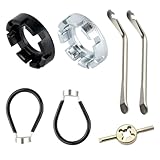bicicletta raggio 26 Chiave universale per raggi (6 misure): adatta a copriraggi standard come 10G (5 mm), 11G (4,4 mm), 12G (3,96 mm), 13G (3,45 mm), 14G (3,35 mm) e 15G (3,23 mm). Ideale per regolare, tensionare e bilanciare la maggior parte dei cerchi per biciclette.