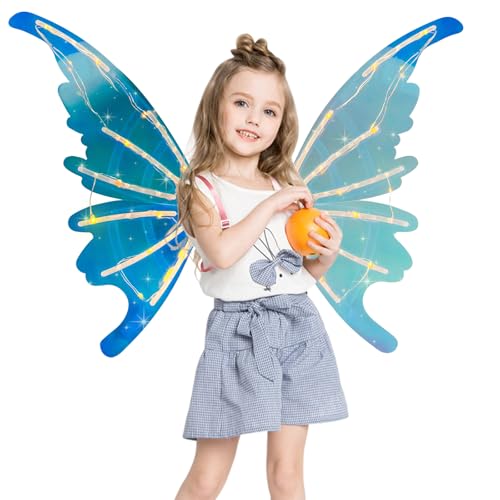 Alas de hada electrónicas con luces LED para niños