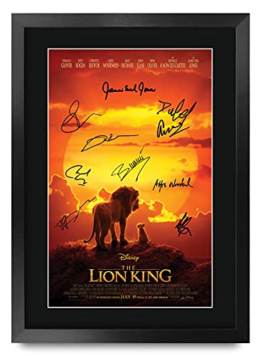 Photo autographe Le Roi Lion cadeau idéal fan de cinéma signé A3