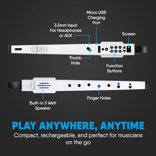 Instrument à vent numérique blanc Bluetooth MIDI rechargeable Carry-on Blackstar - 4