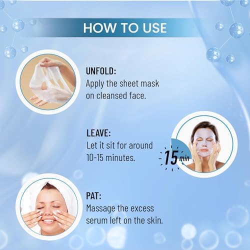 Image of Aqua Illuminating Sheet Mask | Serum-infused Sheet mask | Minimises open pores | Control excess oil | 20ml (pack of-6)