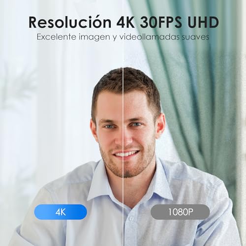 VIZOLINK V21 Webcam 4k, Cámara Web FHD con Micrófonos y Altavoces, Control Remoto, Autofocus, Zoom, 112°View, Plug&Play, Tapa de privacidad, Reducción de Ruido, Adecuada para Conferencias y Streaming - imagen 2
