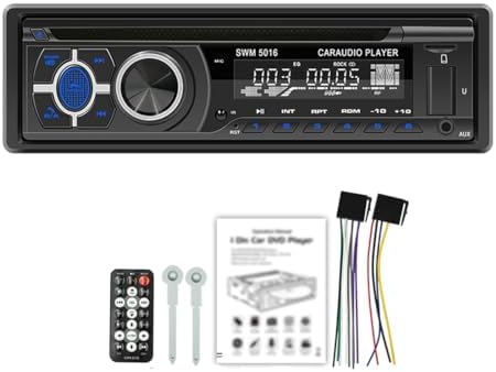 Car Stereo Radio Bluetooth with CD VCD DVD Player, 1 Din 12V RDS/FM/AM ...