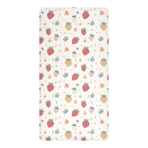 Literie imperméable pour bébé : protection matelas fraise - 2
